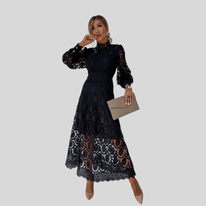 Noa - Delicado Vestido Midi de Encaje