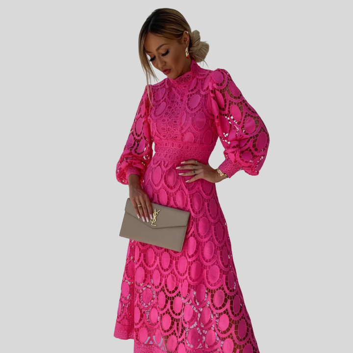 Noa - Delicado Vestido Midi de Encaje