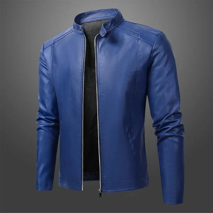 Chaqueta Biker de Cuero Elegante para Hombre